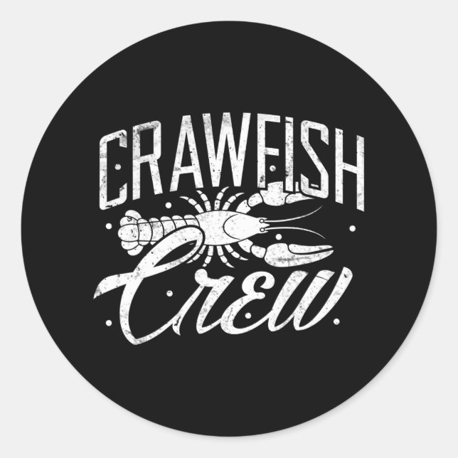 Sticker Rond Équipe de langoustes Cajun Boil Crayfish Festival  (Devant)