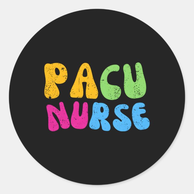 Sticker Rond Équipe de l'École de travail des infirmières Pacu (Devant)
