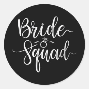 Sticker Rond Équipe de Mariage de l'équipe de mariée Bacheloret