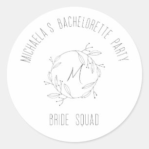 Sticker Rond Équipe de mariées de la soirée de bachelorette per