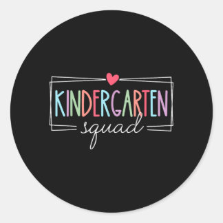 Sticker Rond Équipe de maternelle retour à l'école enseignant e