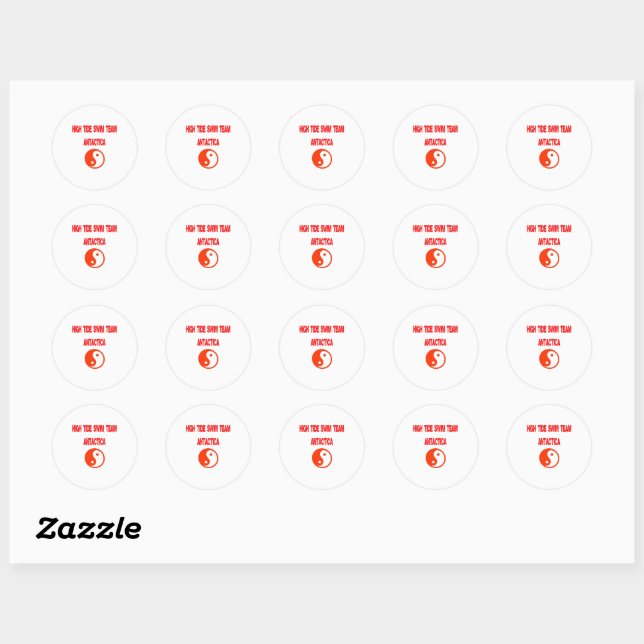 Sticker Rond équipe de natation (Feuille)