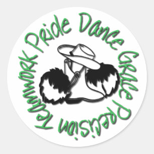 Sticker Rond Équipe de perceuse - Danse Grace Précision Teamwor