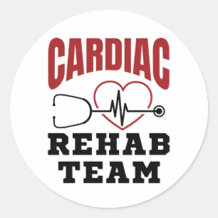 Sticker Rond Équipe de réadaptation cardiaque Cardiologue Infir