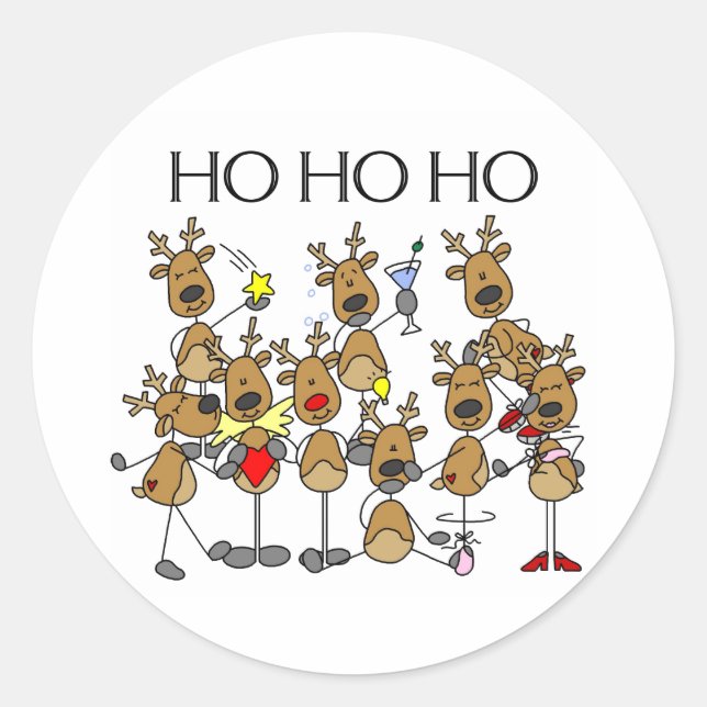 Sticker Rond Équipe de Reindeer (Devant)