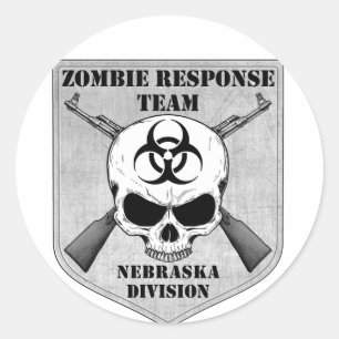 Sticker Rond Équipe de réponse de zombi : Division du Nébras