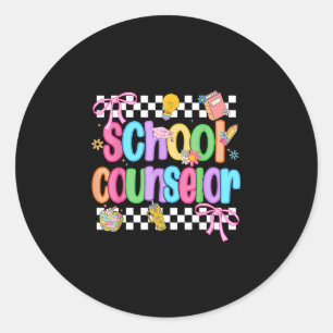 Sticker Rond Équipe de rêve de conseiller drôle retour à l'écol