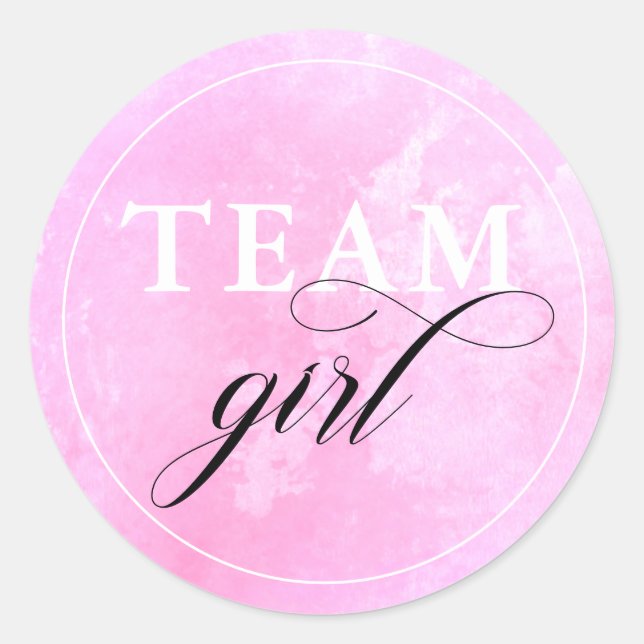 Sticker Rond Équipe de Reveal Genre Fille (Devant)