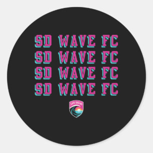 Sticker Rond Équipe de San Diego Wave Fc Répéter San Diego Socc