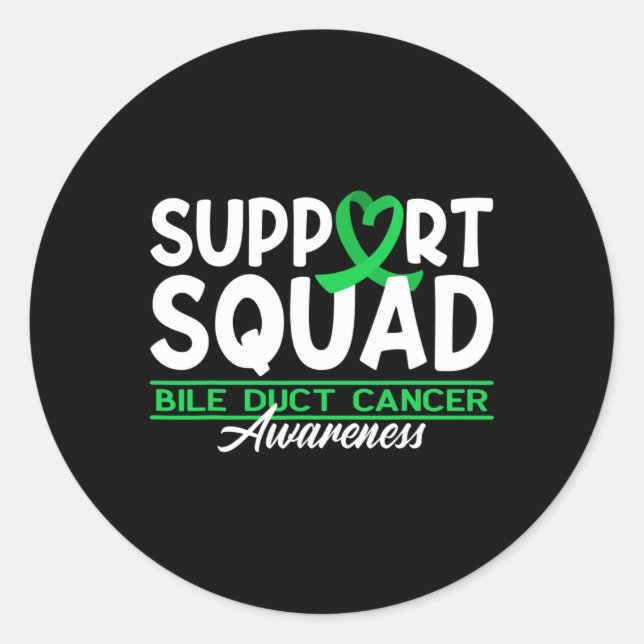Sticker Rond Équipe de sensibilisation Cholangiocarcinoma Bile  (Devant)