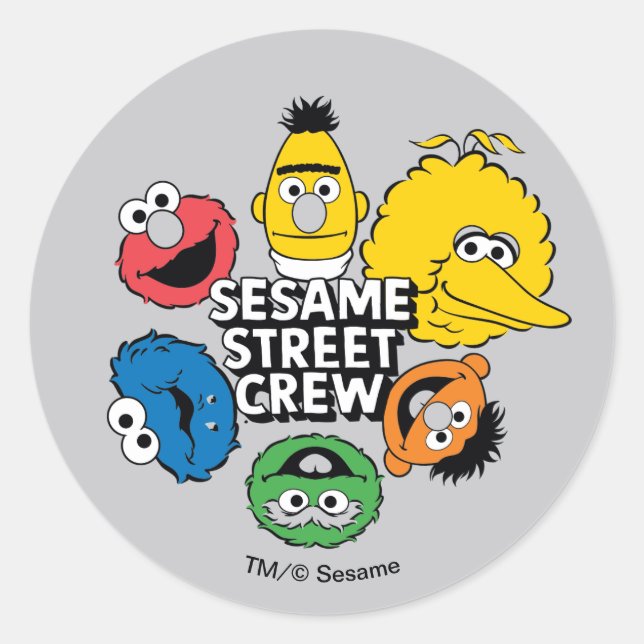 Sticker Rond Équipe de Sesame Street (Devant)