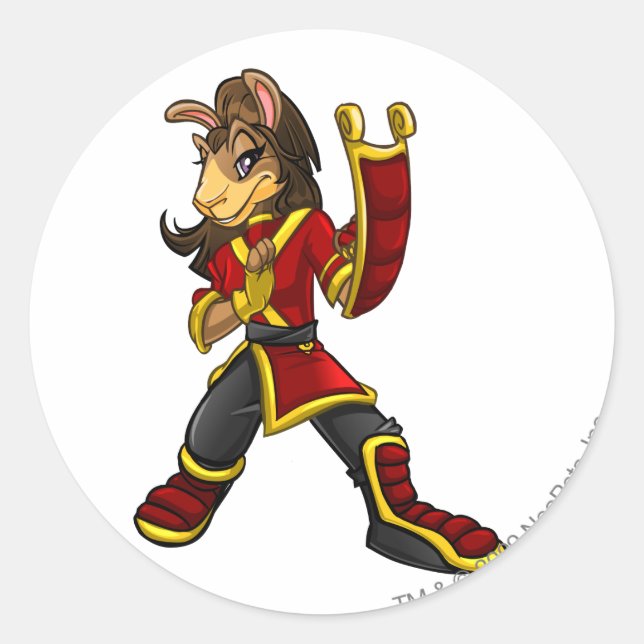 Sticker Rond Équipe de Shenkuu Capitaine 2 (Devant)