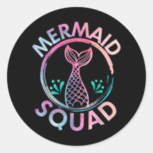 Sticker Rond Équipe de sirènes