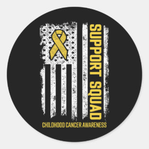 Sticker Rond Équipe de soutien au cancer de l'enfance Cancer de