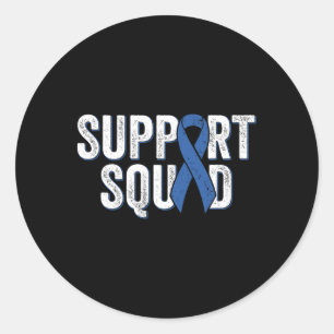 Sticker Rond Équipe de soutien au cancer du côlon