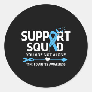 Sticker Rond Équipe de soutien aux guerriers Type 1 Sensibilisa