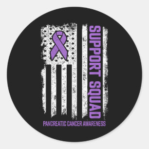 Sticker Rond Équipe de soutien du cancer pancréatique Cancer du