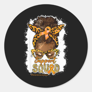 Sticker Rond Équipe de soutien féminin Afro Bun Méssy Léopard M