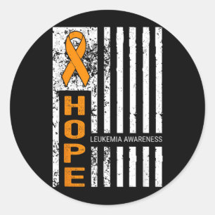 Sticker Rond Équipe de soutien Hope Sensibilisation à la leucém
