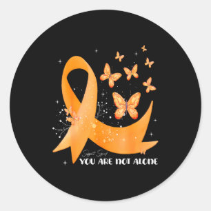 Sticker Rond Équipe de soutien Ruban orange Sclérose en plaques
