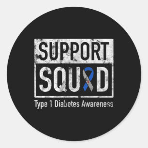 Sticker Rond Équipe de soutien Type 1 Ruban de sensibilisation