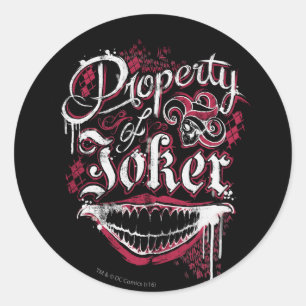 Sticker Rond Équipe de suicide   Propriété de Joker