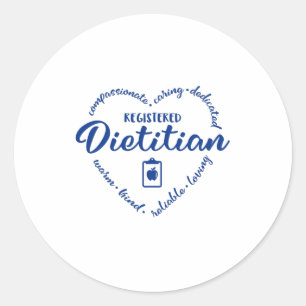 Sticker Rond Équipe diététiste, conception diététique