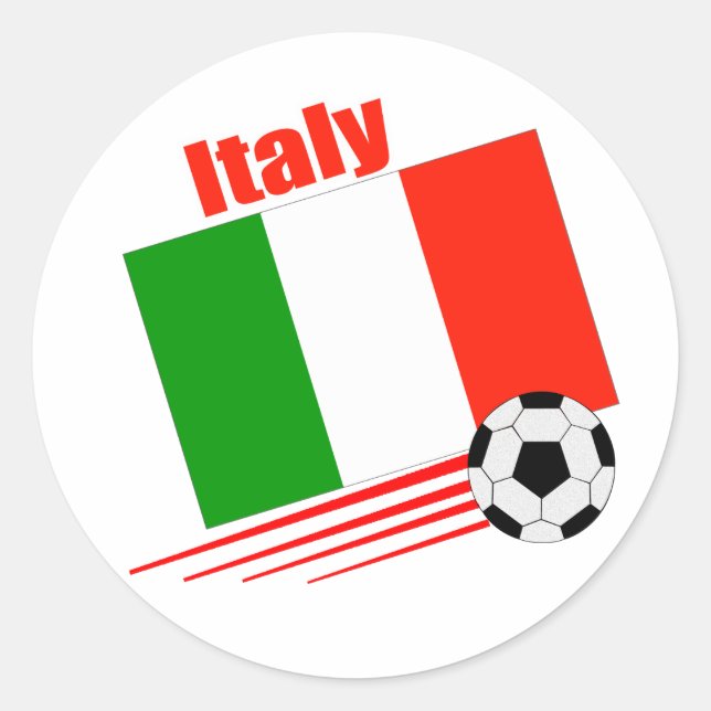 Sticker Rond Équipe d'Italie de football (Devant)