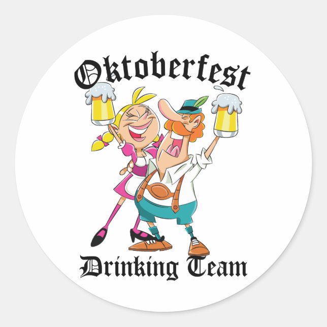 Sticker Rond Équipe d'Oktoberfest (Devant)