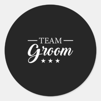 Sticker Rond Équipe du marié enterrement de vie de garçon équip