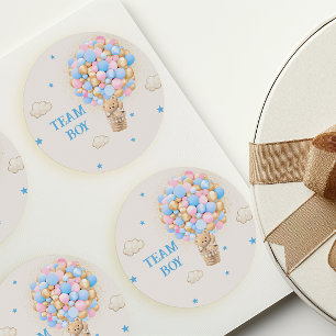 Sticker Rond Équipe Garçon Révélation du Sexe Ours en Peluche B