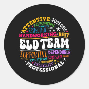 Sticker Rond Équipe Groovy Eld Crew Développement de la langue