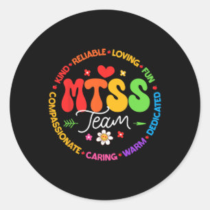 Sticker Rond Équipe Groovy Mtss Coach Conseiller Scolaire Psy S