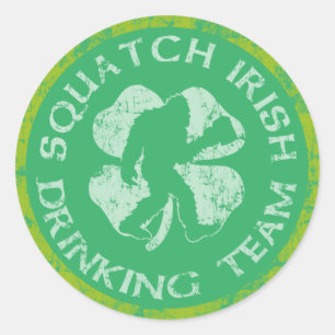 Sticker Rond Équipe irlandaise de boisson de la St Patrick's D