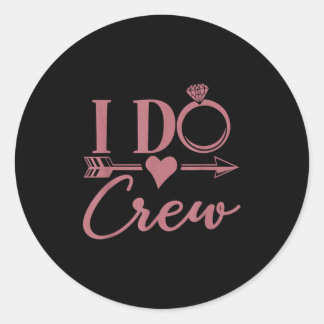 Sticker Rond Équipe Je Dis Oui, Enterrement de Vie de Jeune Fil