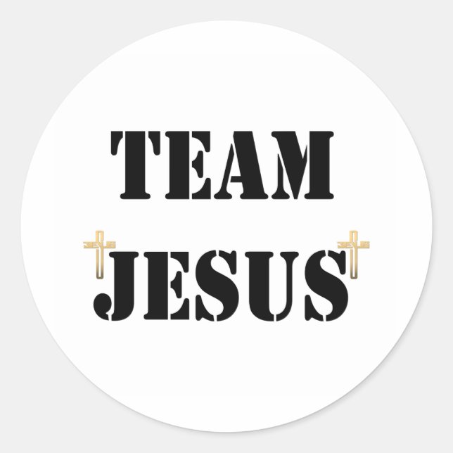Sticker Rond Équipe Jésus (Devant)