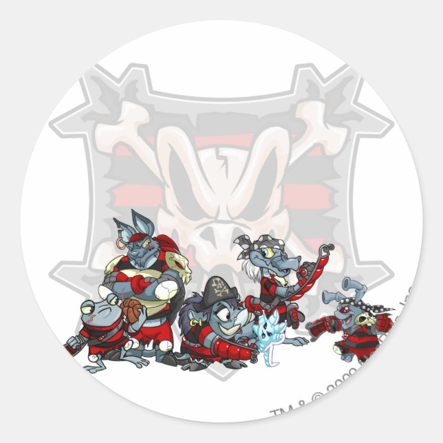 Sticker Rond Équipe Krawk Island Group (Devant)