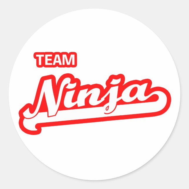 Sticker Rond Équipe Ninja (Devant)