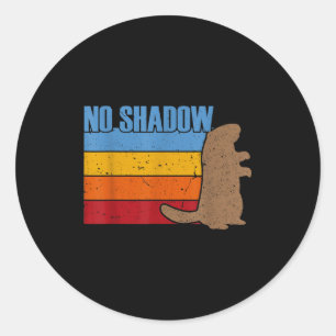 Sticker Rond Équipe No Shadow Groundhog - Groundhog Rétro Vinta