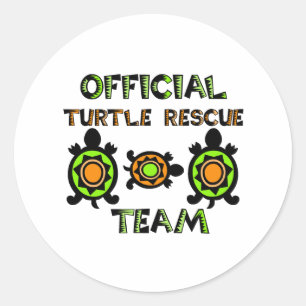 Sticker Rond Équipe officielle de Secourt de tortue 1