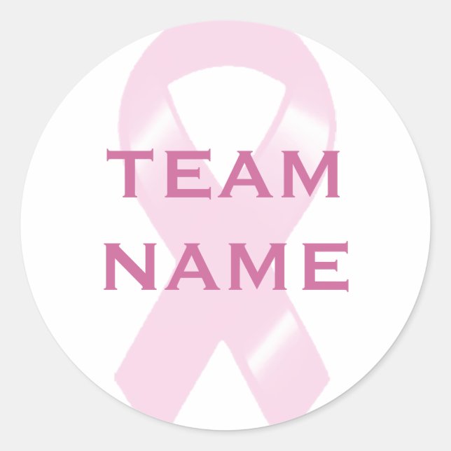 Sticker Rond Équipe personnalisée KRW Pink Ribbon Walk (Devant)
