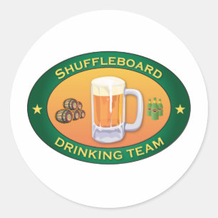 Sticker Rond Équipe potable de Shuffleboard