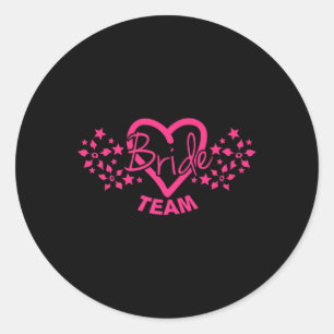 Sticker Rond Équipe Premium Mariée Groom Mariée Mariée Tee Part