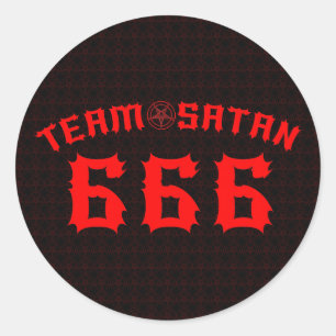Sticker Rond Équipe Satan 666