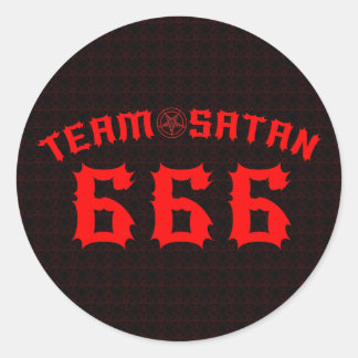 Sticker Rond Équipe Satan 666