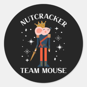 Sticker Rond Équipe Souris Casse-Noisette Danse de Noël Amuseme