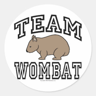 Sticker Rond Équipe Wombat