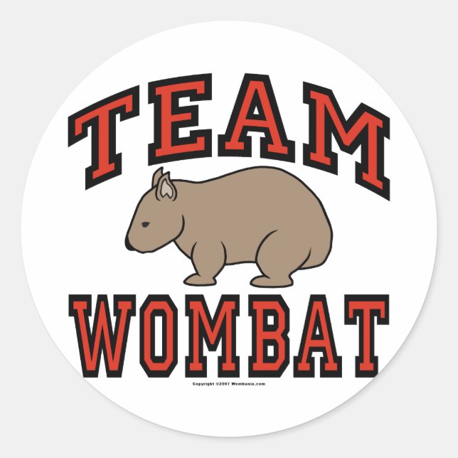 Sticker Rond Équipe Wombat III (Devant)