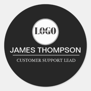 Sticker Rond Équipement de logo personnalisé pour l'employé de 