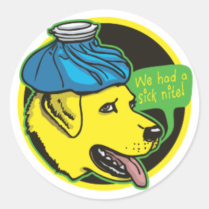 Sticker Rond Équipement de manutention du Labrador